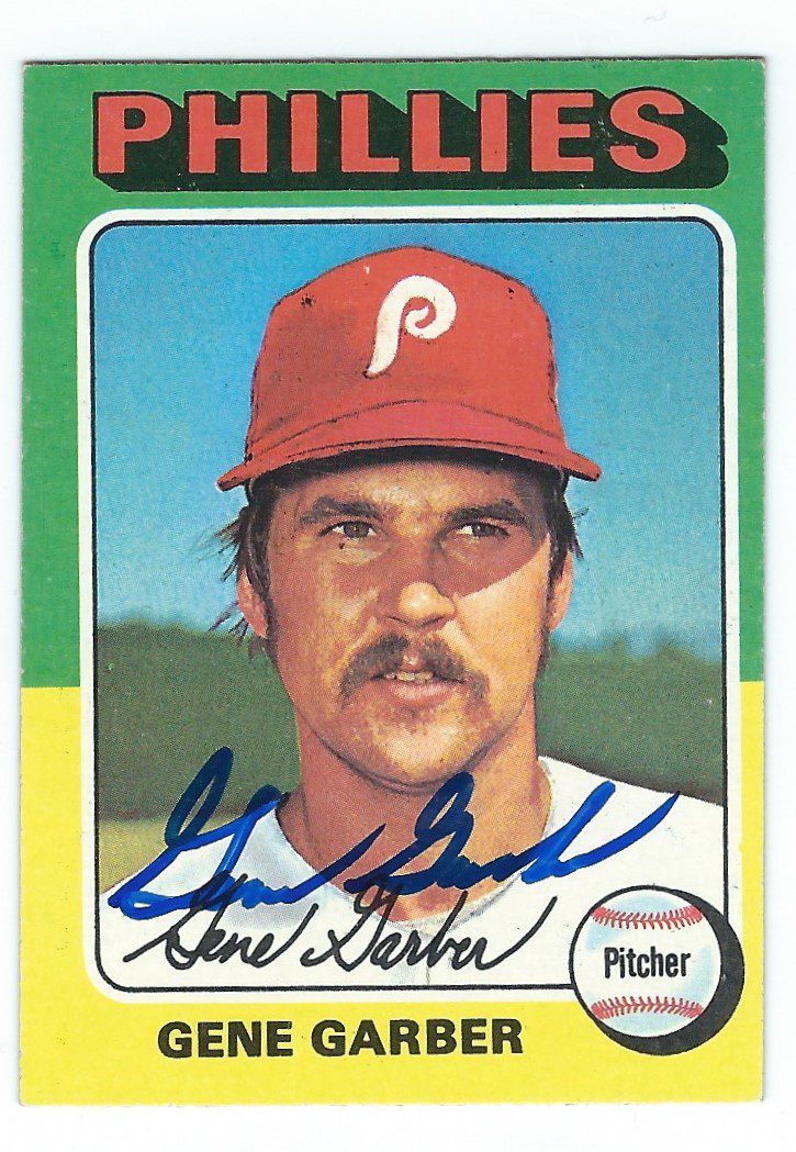 Autographed GENE GARBER 1975 Topps Card