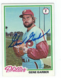 Autographed GENE GARBER 1978 Topps card