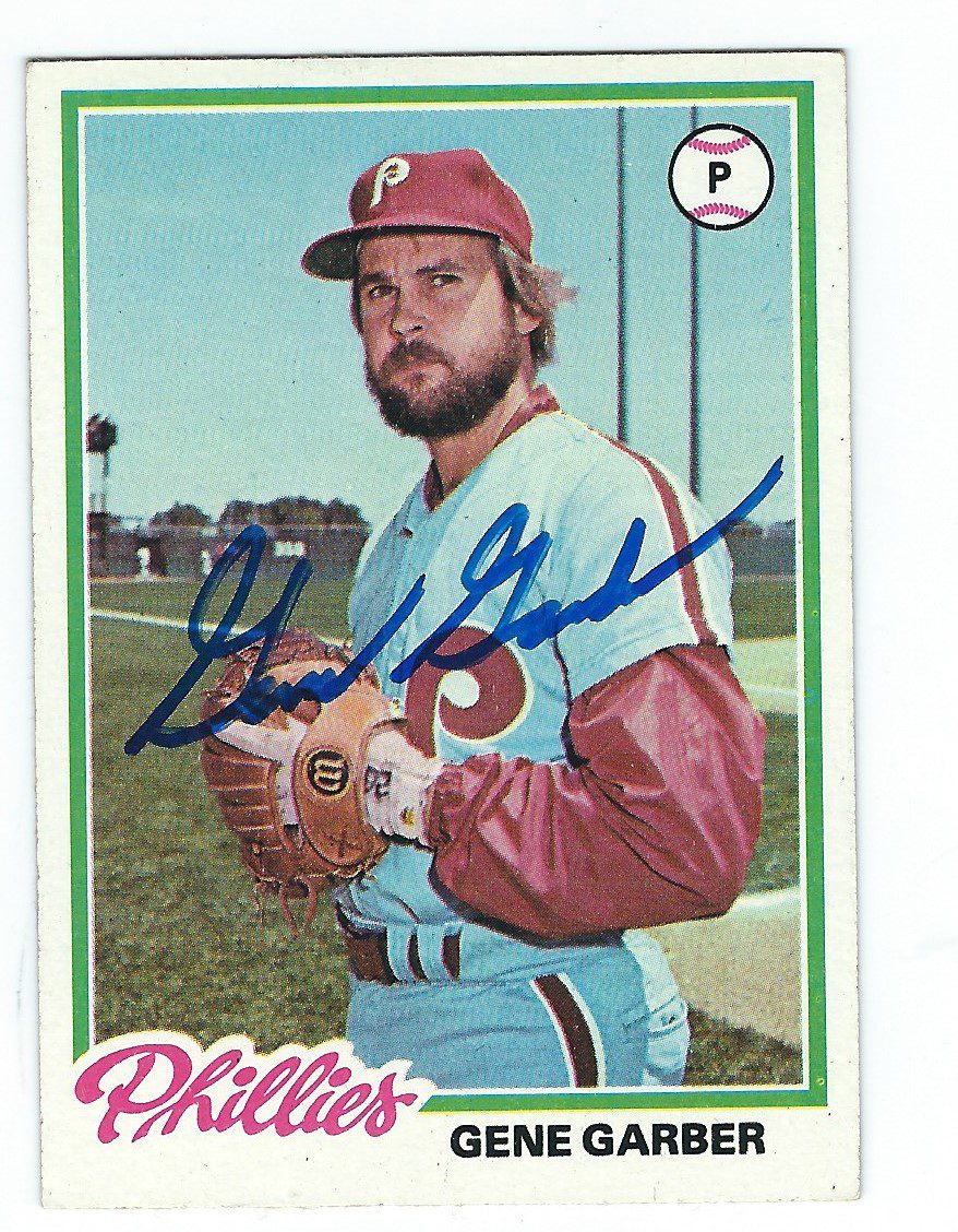 Autographed GENE GARBER 1978 Topps card