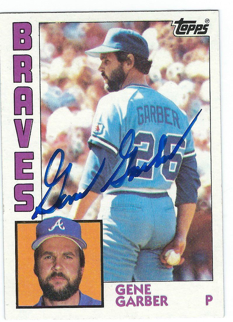 Autographed GENE GARBER 1984 Topps Card