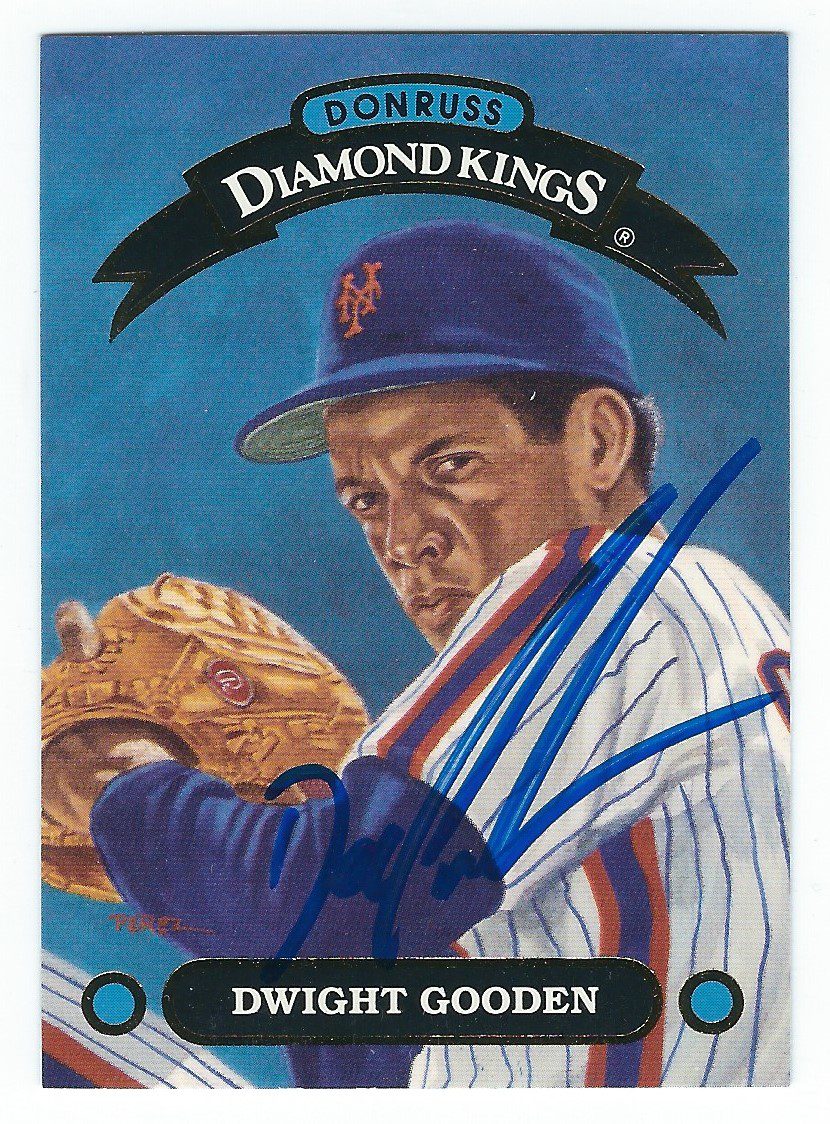 Autographed  DOC GOODEN 1992 Donruss Diamond King