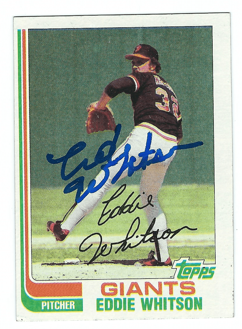 Autographed ED WHITSON 1982 Topps Card