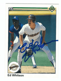 Autographed  ED WHITSON 1990 UPPER DECK Card