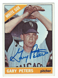 Autographed GARY PETERS Chicago White Sox 1966 Topps Card