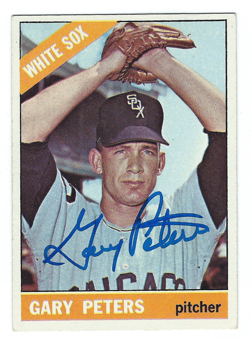 Autographed GARY PETERS Chicago White Sox 1966 Topps Card