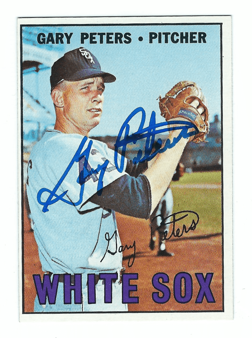 Autographed GARY PETERS Chicago White Sox 1967 Topps Card