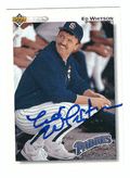 Autographed ED WHITSON 1992 UPPER DECK Card