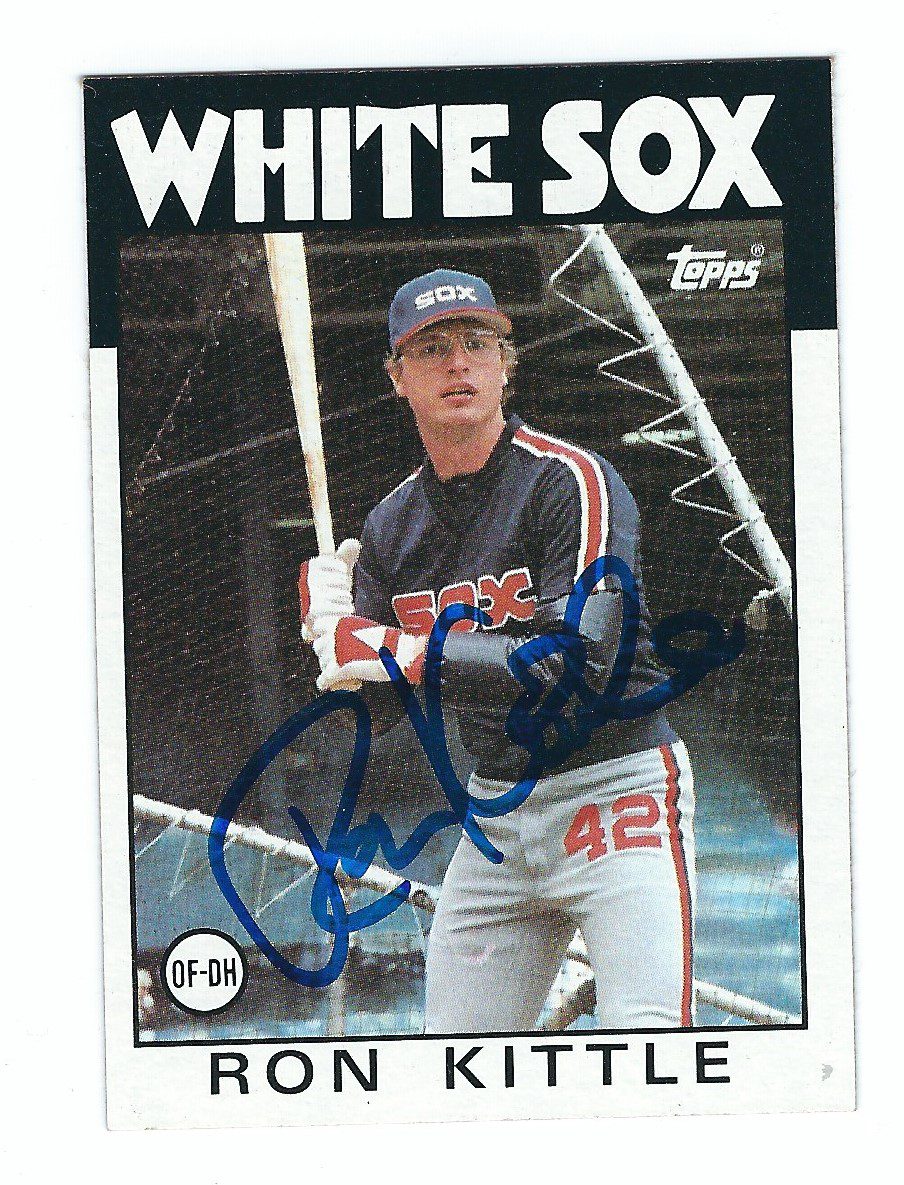 Autographed RON KITTLE 1986 Topps Card