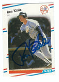 Autographed RON KITTLE 1988 Fleer Baseball Card