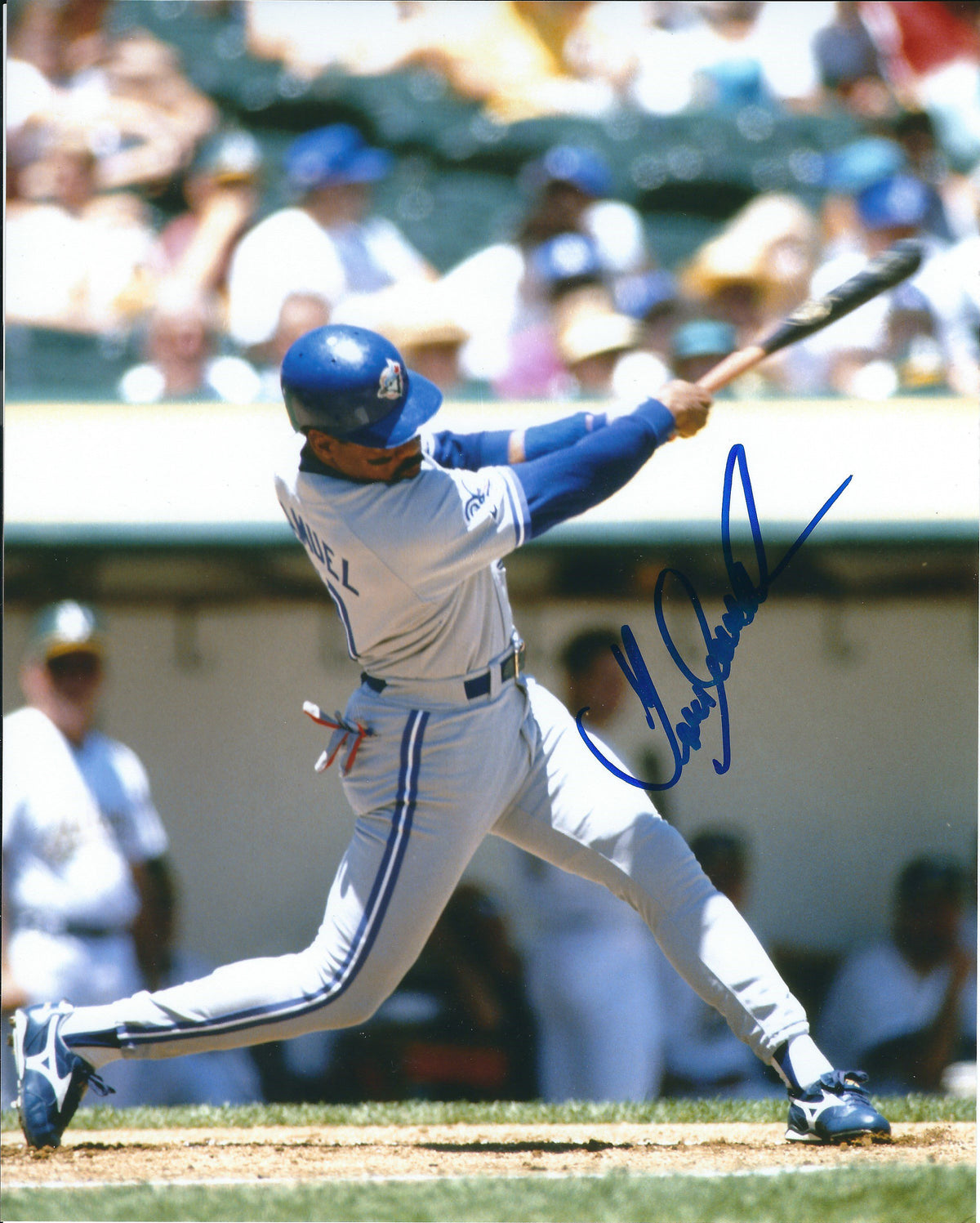 AUTOGRAPHED JUAN SAMUEL  8X10 Toronto Blue Jays Photo