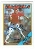Autographed JOHN TUDOR 1988 Topps Card