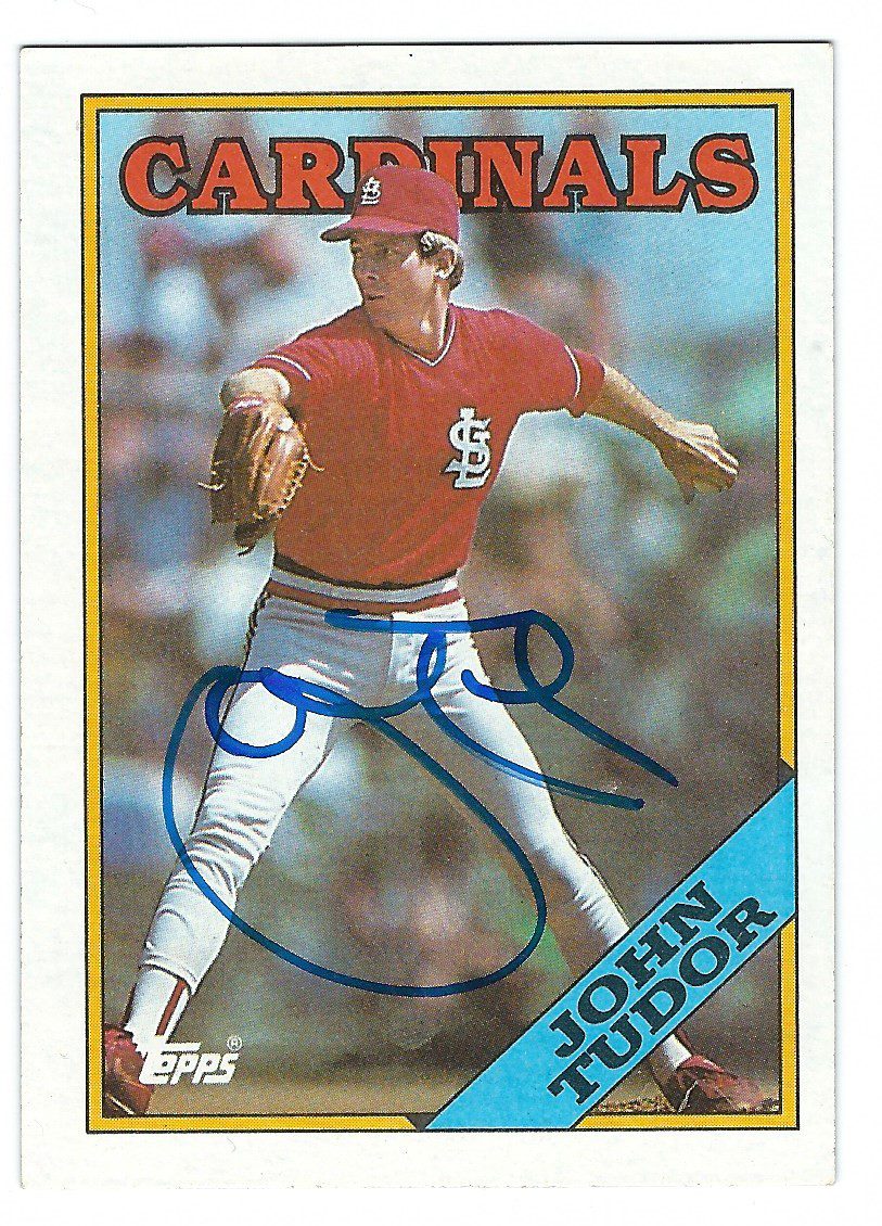 Autographed JOHN TUDOR 1988 Topps Card