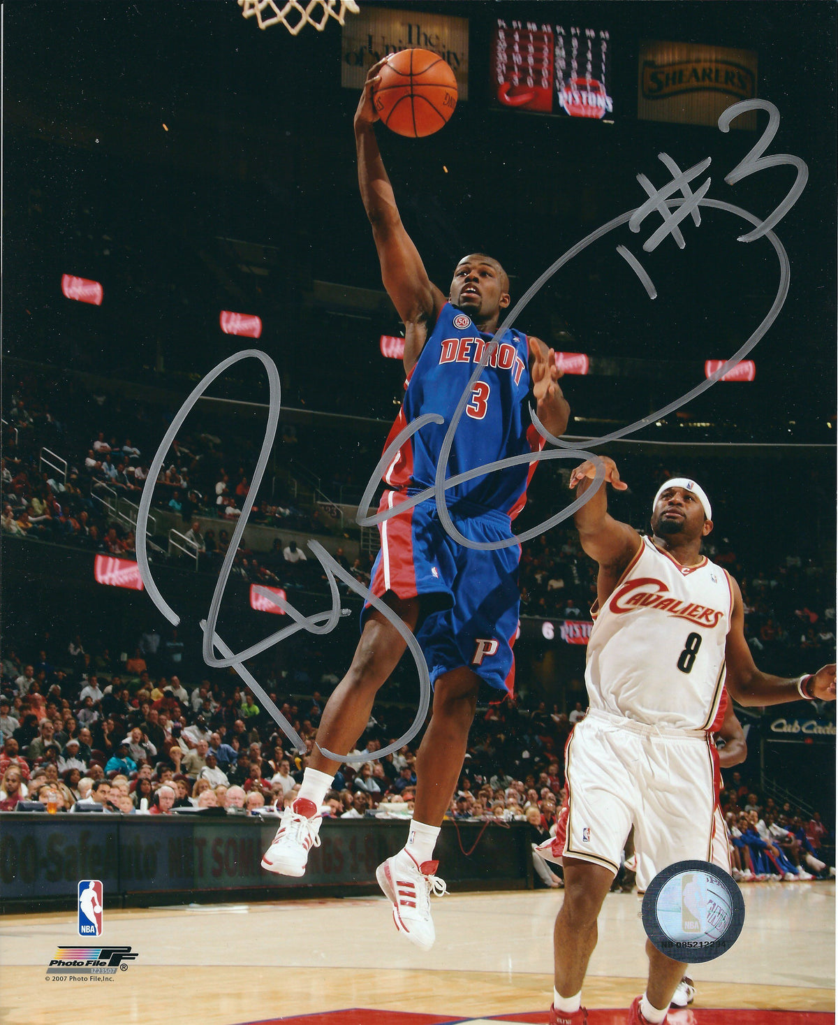 Autographed RODNEY STUCKEY  8X10 Detroit Pistons Photo