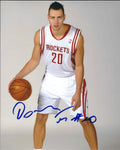 Autographed DONATAS MOTIEJUNAS 8X10 Houston Rockets Photo