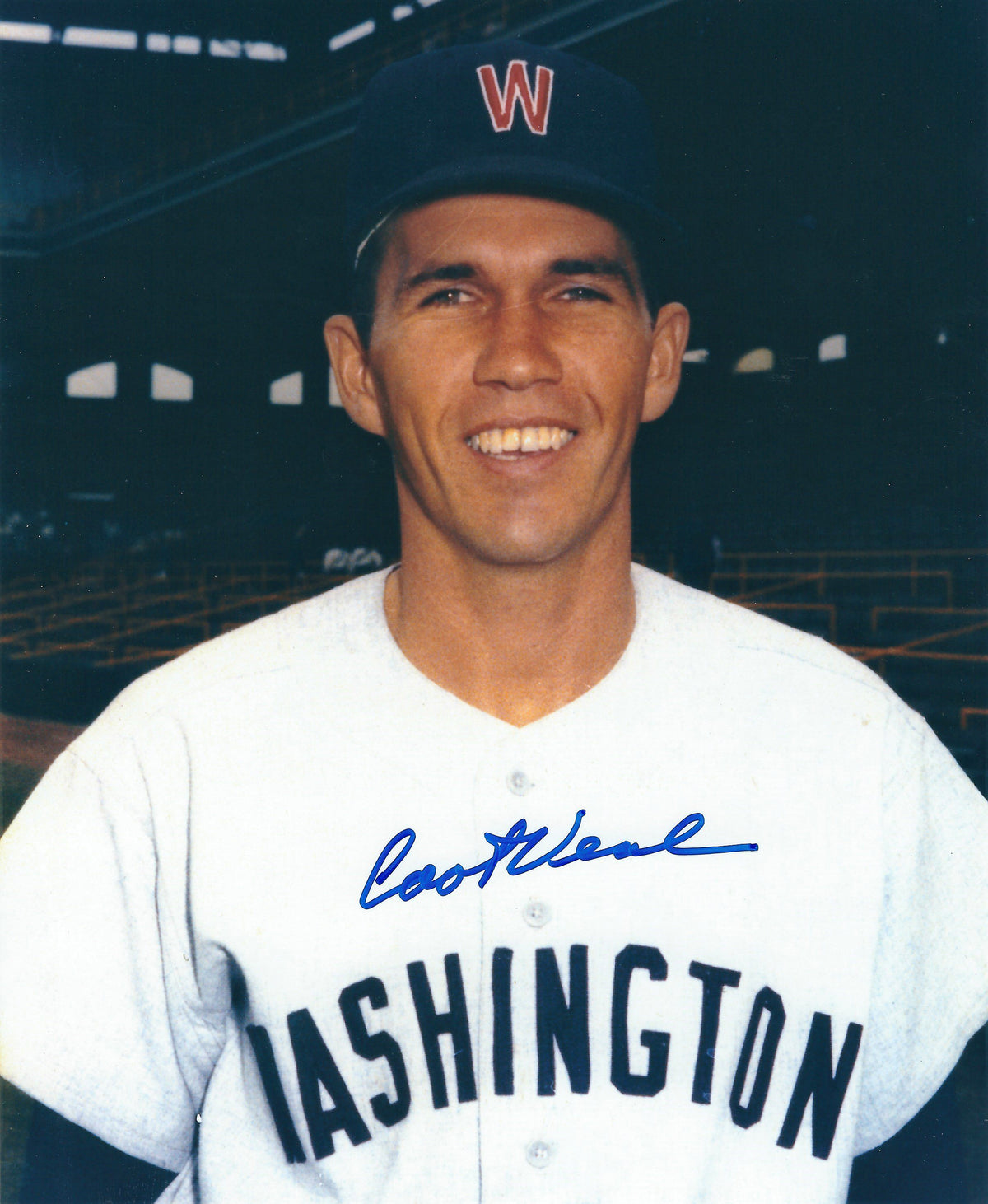 Autographed COOT VEAL Washington Senators 8x10 Photo - COA