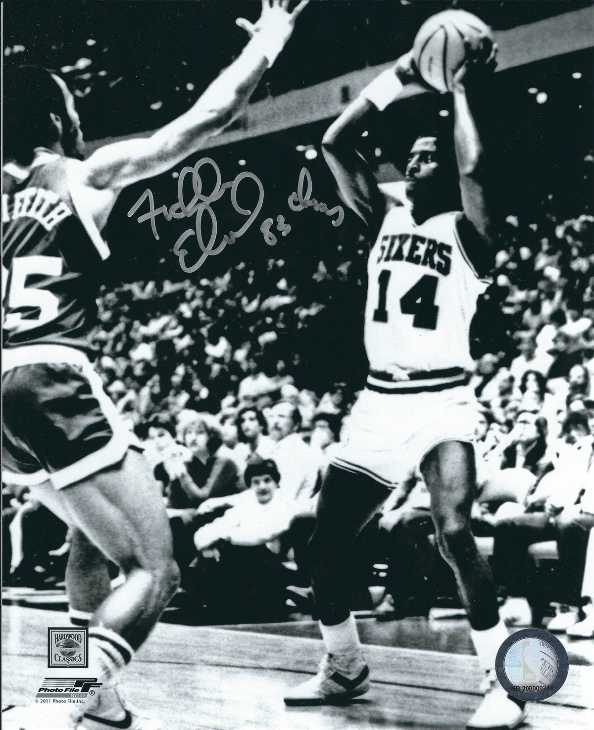 AUTOGRAPHED FRANKLIN EDWARDS 8X10  Philadelphia 76'ers photo