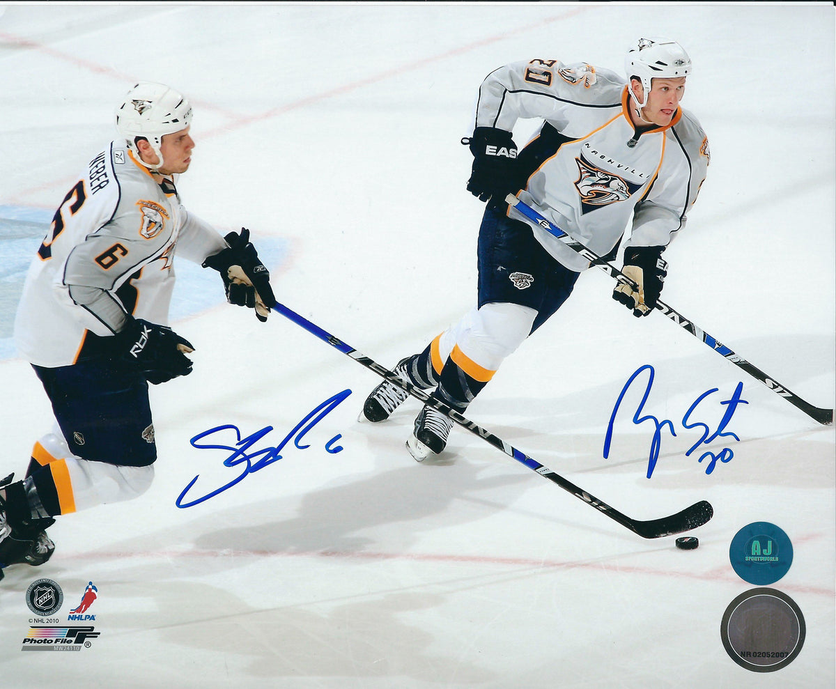 Autographed SHEA WEBER & RYAN SUTER 8X10 Nashville Predators photo
