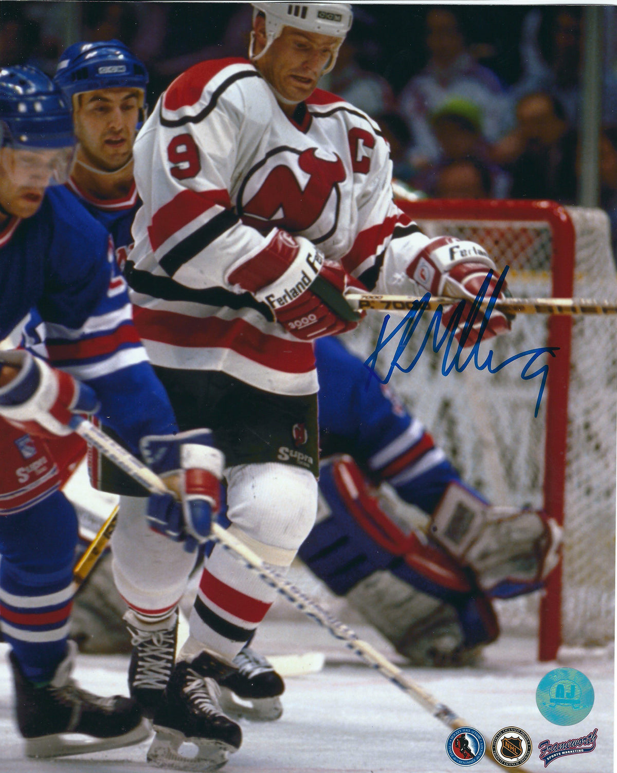 Autographed KIRK MULLER 8X10 New Jersey Devils Photo