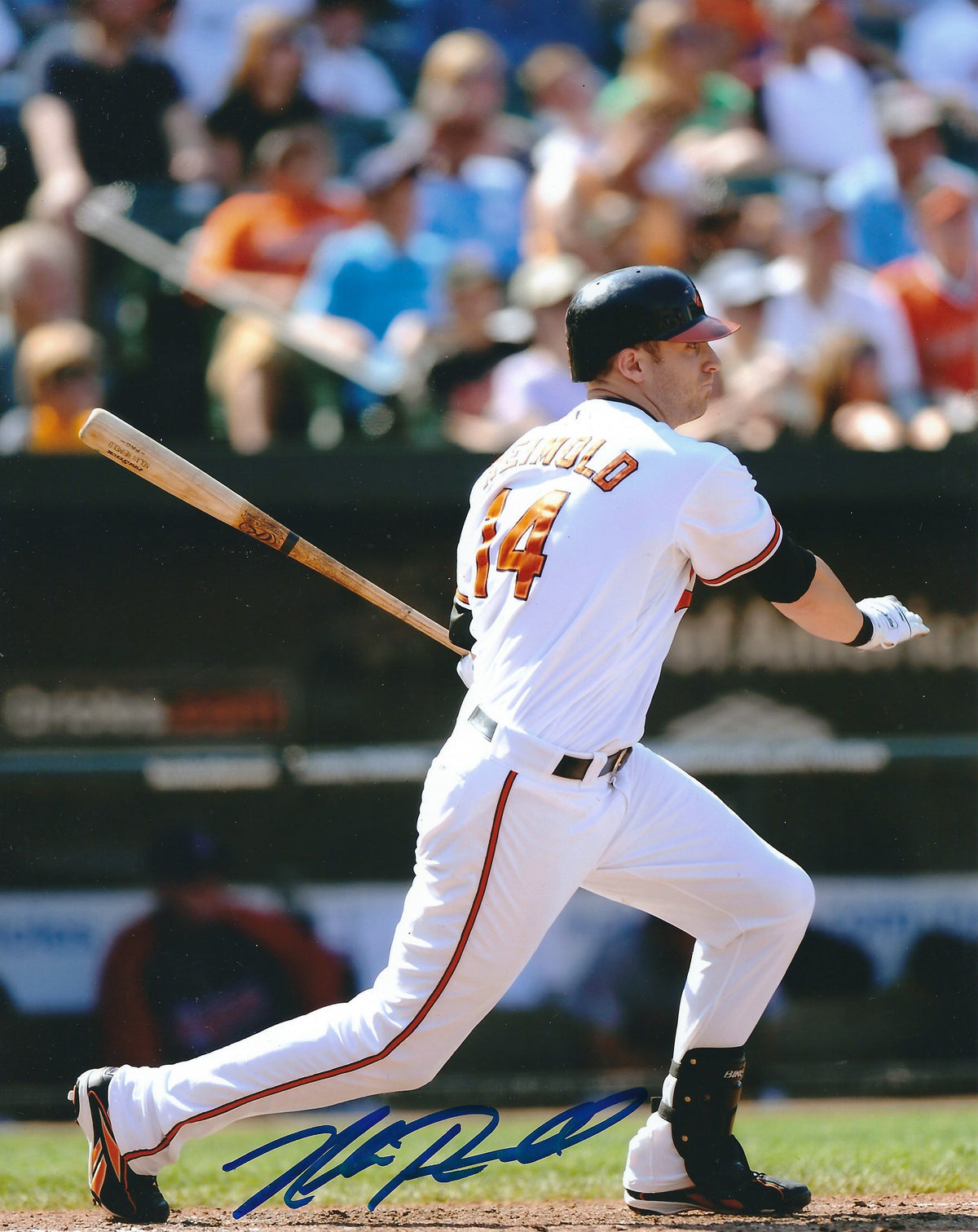 AUTOGRAPHED NOLAN REIMOLD 8X10 Baltimore Orioles Photo