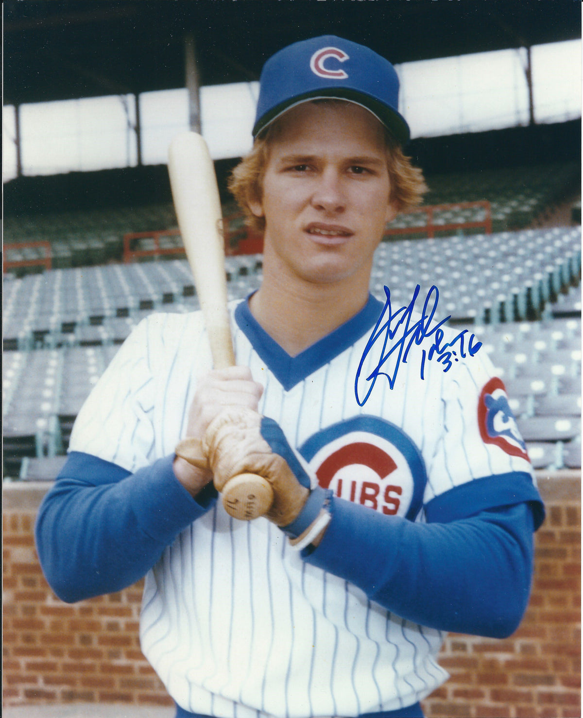 AUTOGRAPHED SCOTT FLETCHER Chicago Cubs Photo