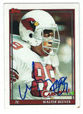 Autographed 1991 TOPPS Walter Reeves Phoenix Cardinals Card #520 w/COA