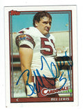 Autographed 1991 TOPPS Bill Lewis Phoenix Cardinals Card #512 w/COA
