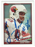 Autographed 1991 TOPPS Ernie Jones Phoenix Cardinals Card #503 w/COA