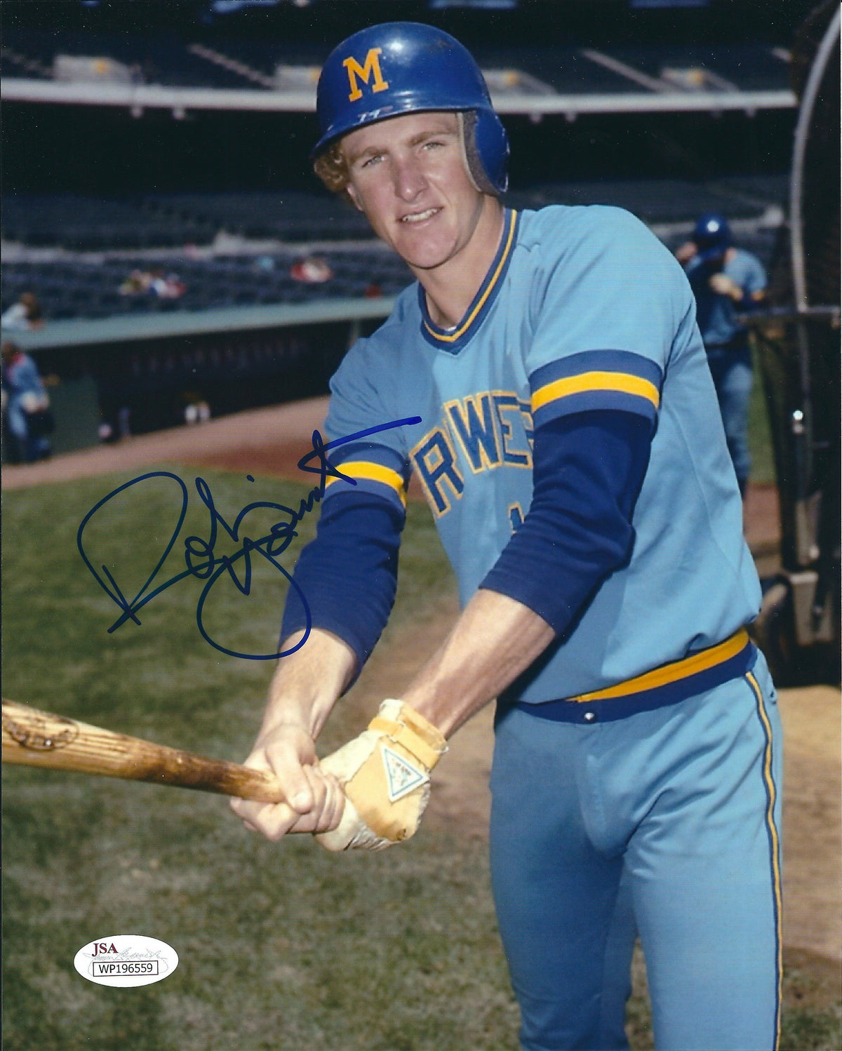 Autographed ROBIN YOUNT 8X10 MILWAUKEE BREWERS photo JSA