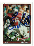 Autographed 1991 TOPPS Eric Hill Phoenix Cardinals Card #509 w/COA