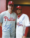 AUTOGRAPHED TREVOR MAY & SEBASTIAN VALLE 8X10 Philadelphia Phillies Photo