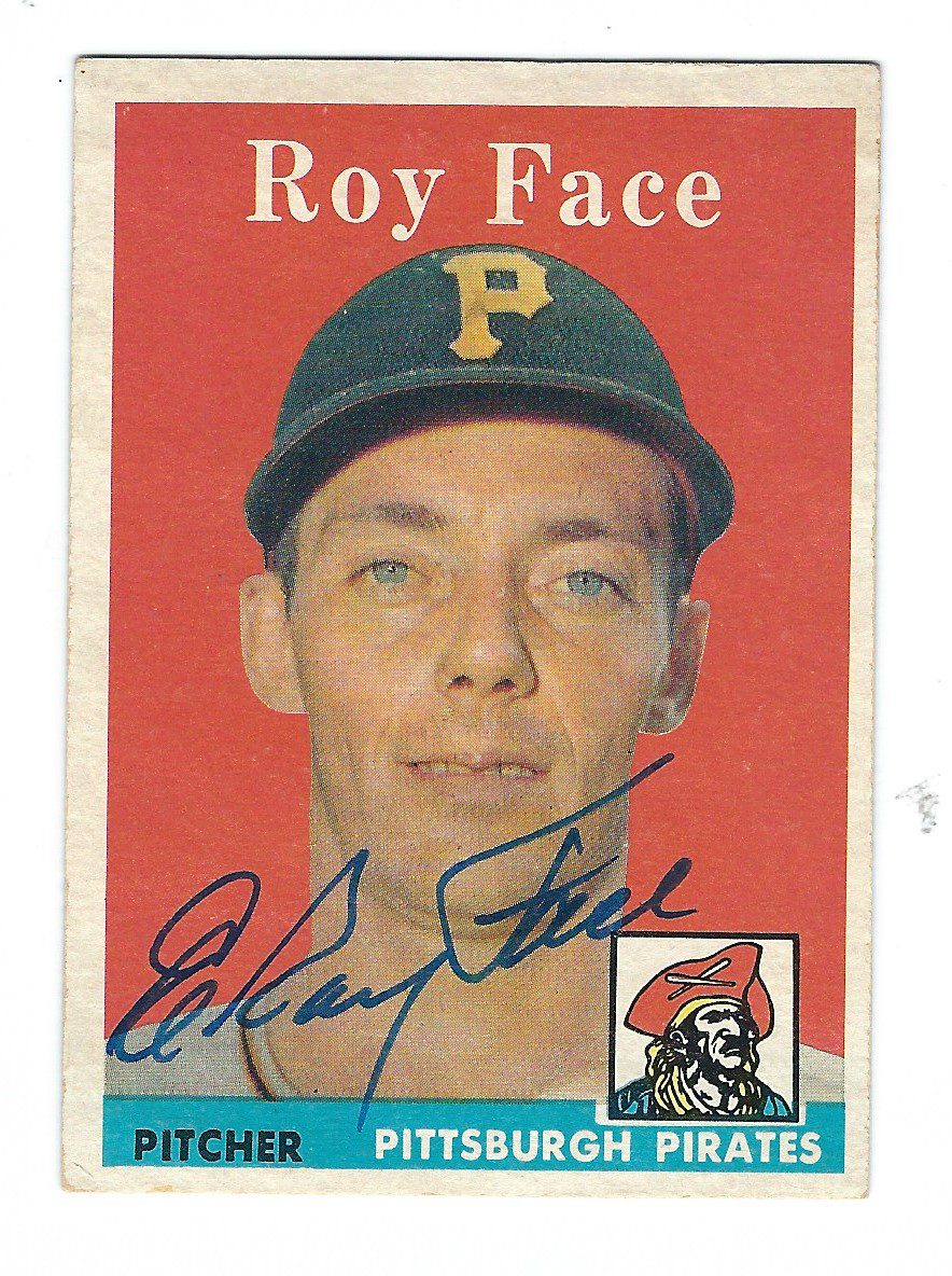 Autographed ELROY FACE 1958 Topps Card