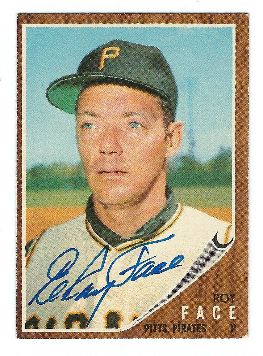 Autographed ELROY FACE 1962 Topps Card