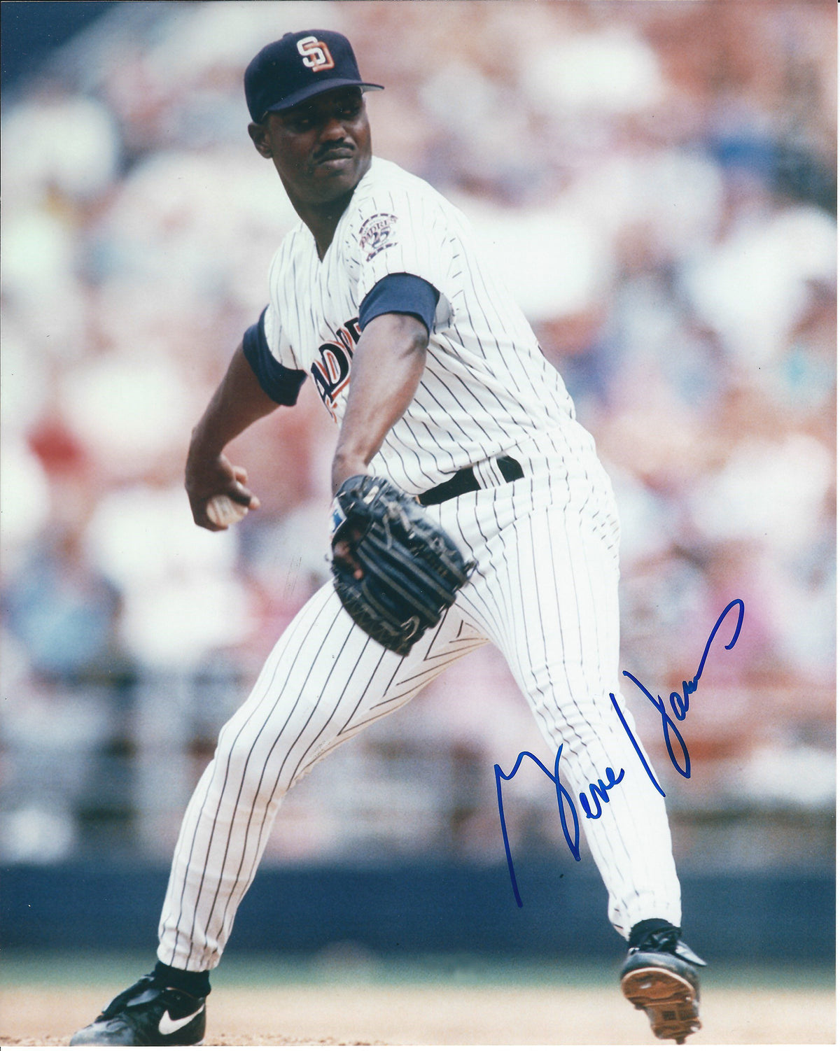 AUTOGRAPHED GENE HARRIS 8X10 San Diego Padres photo
