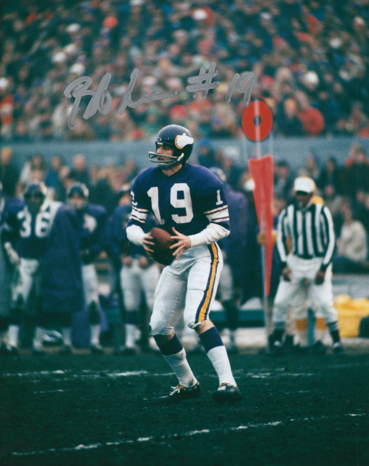 Autographed BOB LEE  8X10 Minnesota Vikings Photo