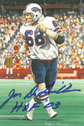 Autographed Joe Delamielleure Goal Line Art Card