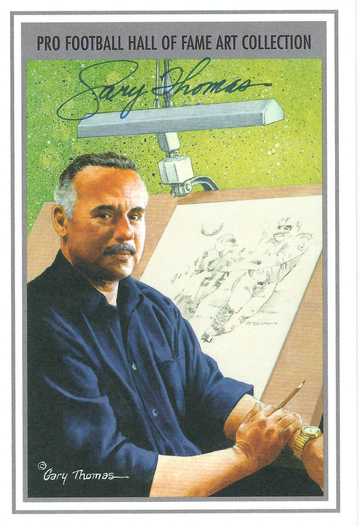 Autographed Gary Thomas Goal Line Art Card