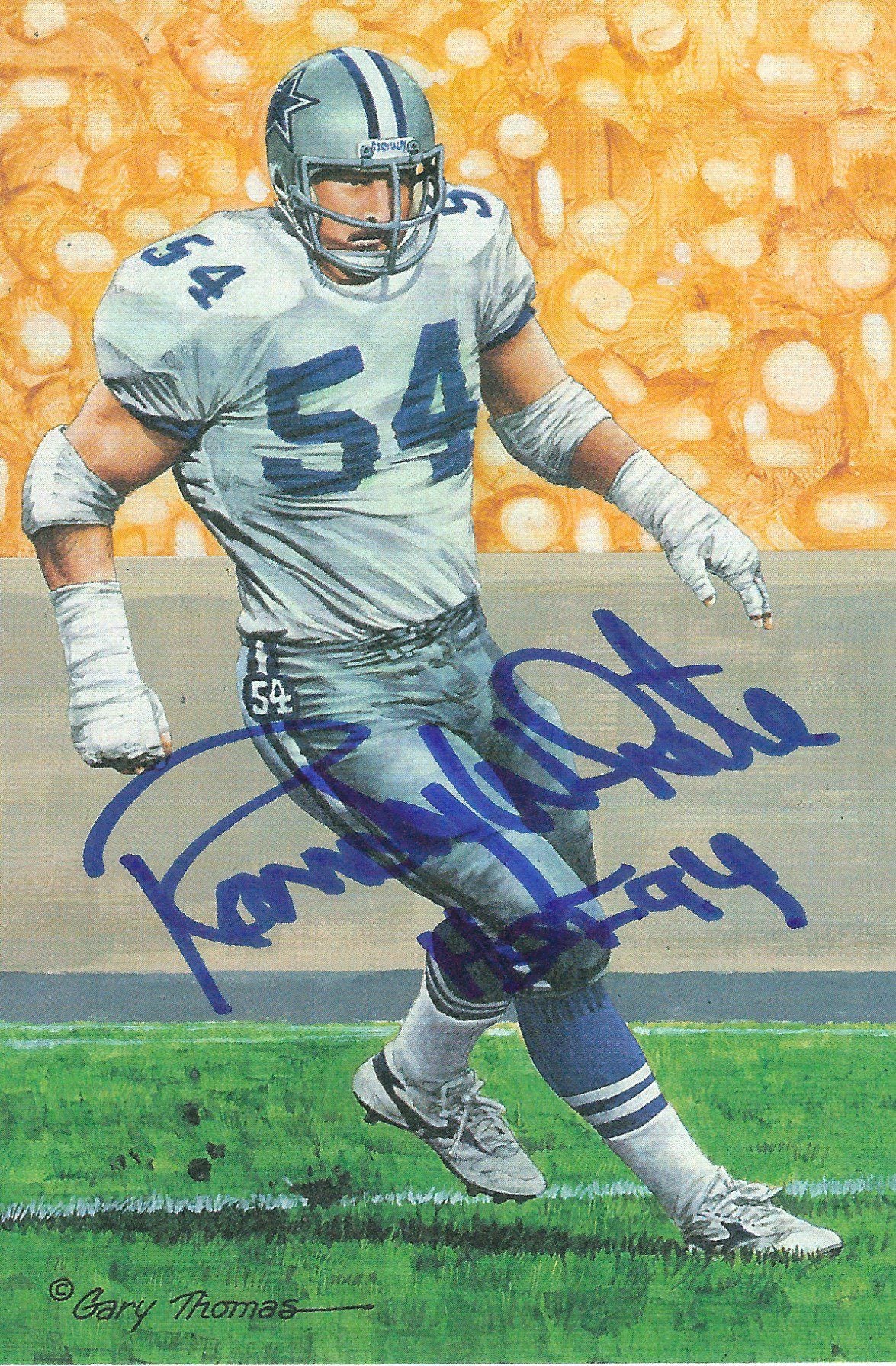 Autographed Randy White Goal Line Art Card