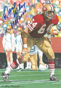 Autographed Dave Wilcox Goal Line Art Card