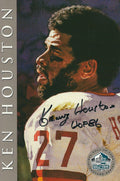 Autographed  Kenny Houston Washington Redskins Ron Mix Hall of Fame Card
