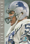 Autographed Joe Schmidt Detroit Lions Ron Mix Hall of Fame Card with COA