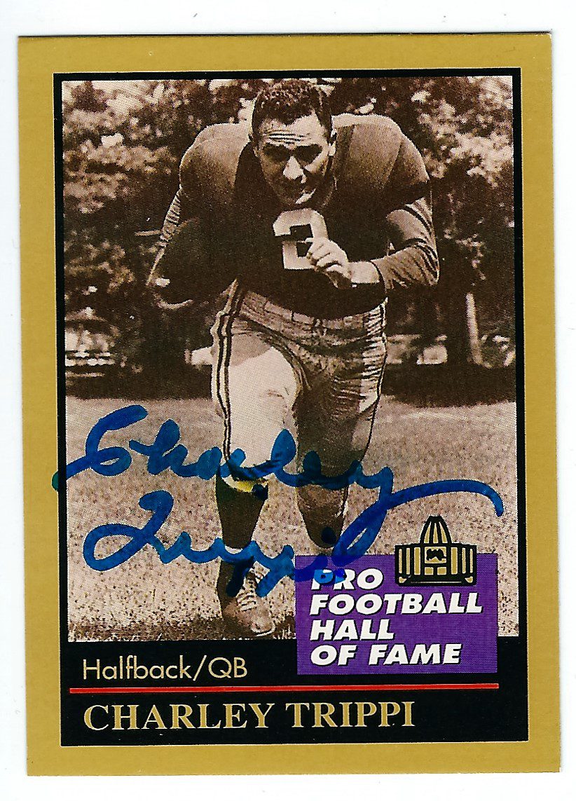 Autographed Charley Trippi St. Louis Cardinals 1991 Enor Football Card with COA
