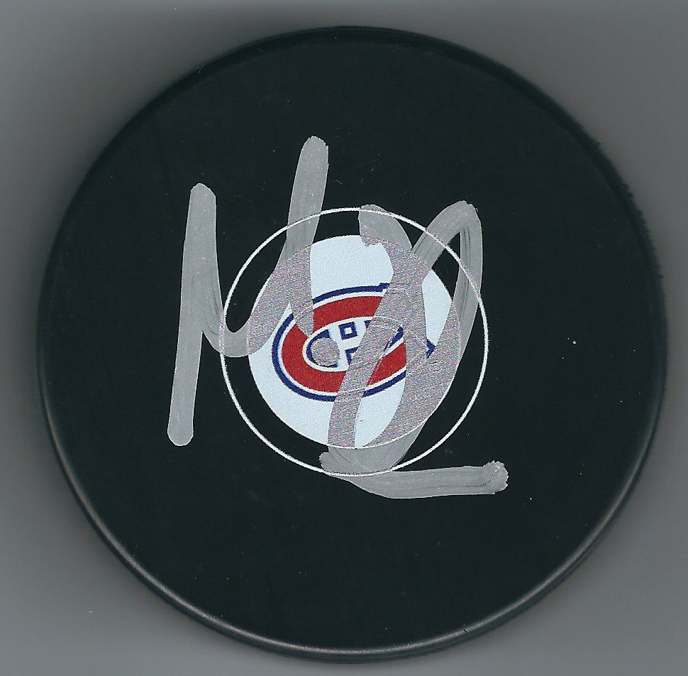 Autographed MICHEL THERRIEN Montreal Canadiens Hockey Puck