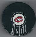 Autographed DAVID DESHARNAIS Montreal Canadiens Hockey Puck