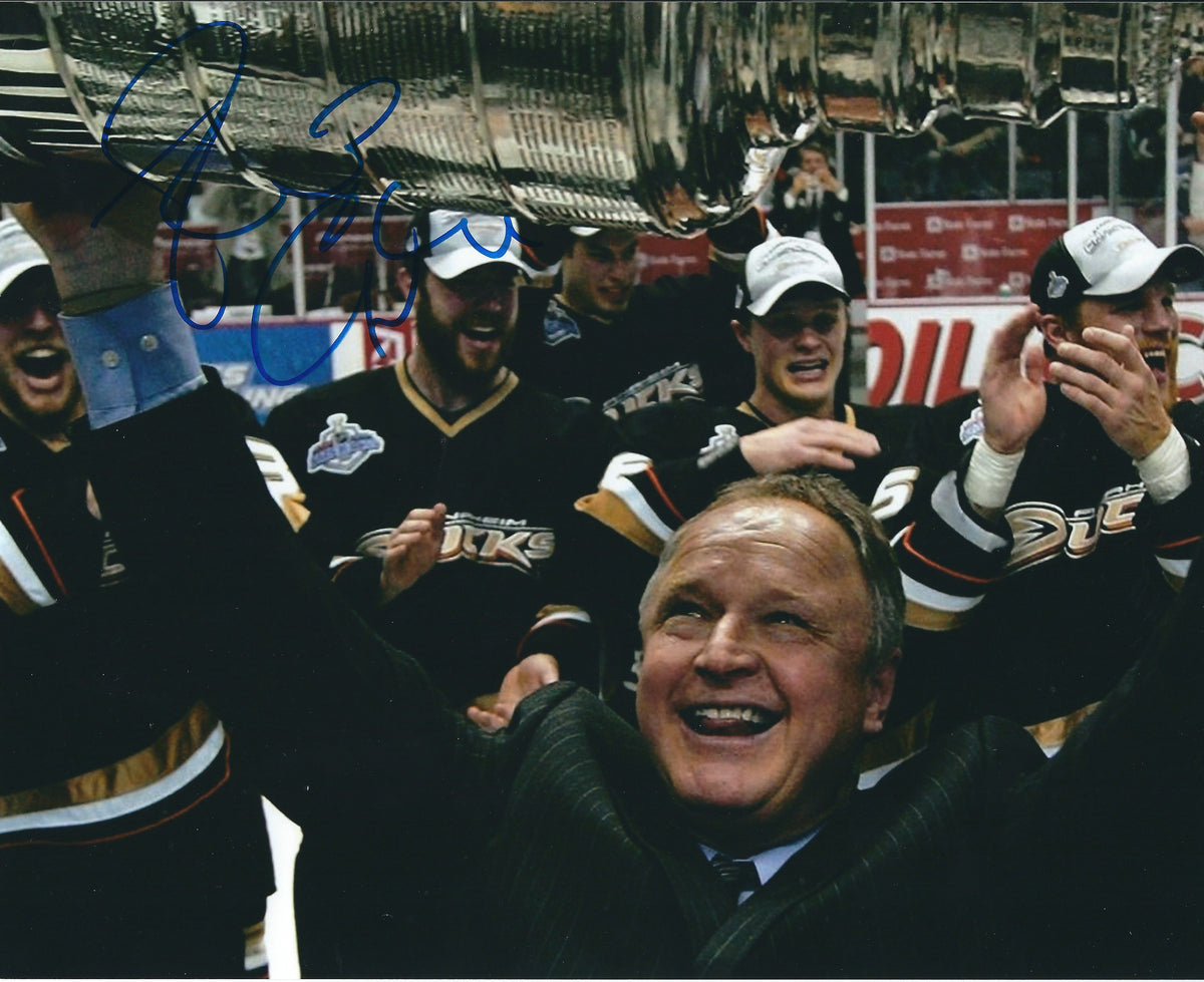 Autographed RANDY CARLYLE 8X10 Anaheim Ducks Photo