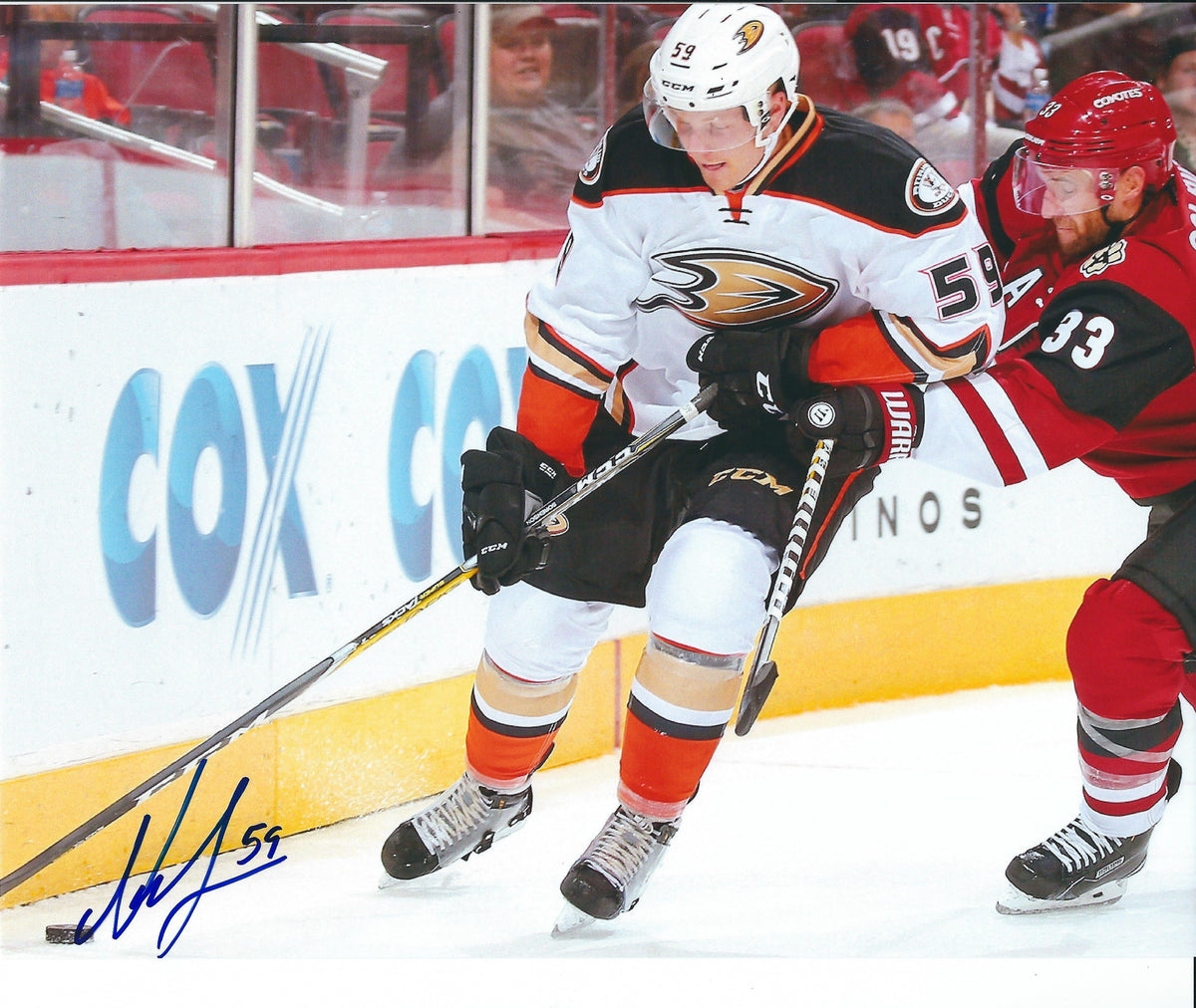 Autographed NICK SORENSEN 8X10 Anaheim Ducks Photo