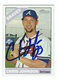 Autographed CHRIS JOHNSON Atlanta Braves 2015 Topps Heritage Card #154