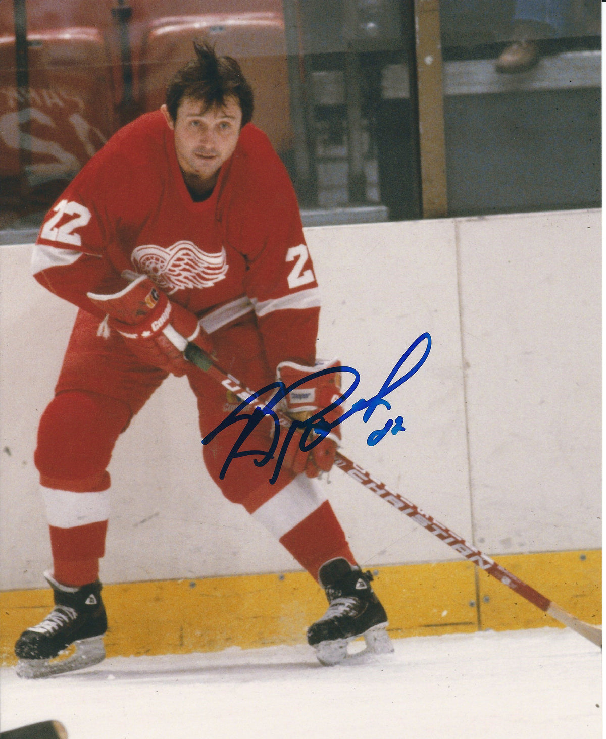 Autographed BRAD PARK 8X10 Detroit Red Wings Photo