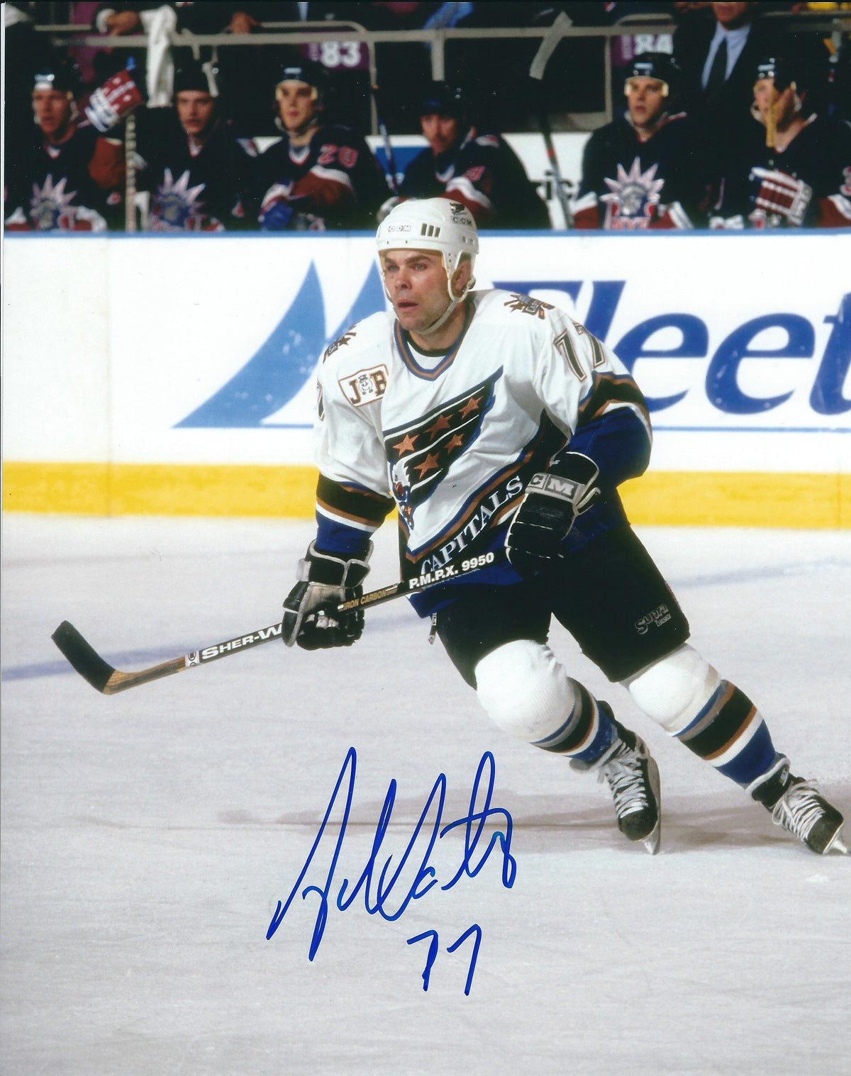 Autographed ADAM OATES 8X10 Washington Capitals photo.