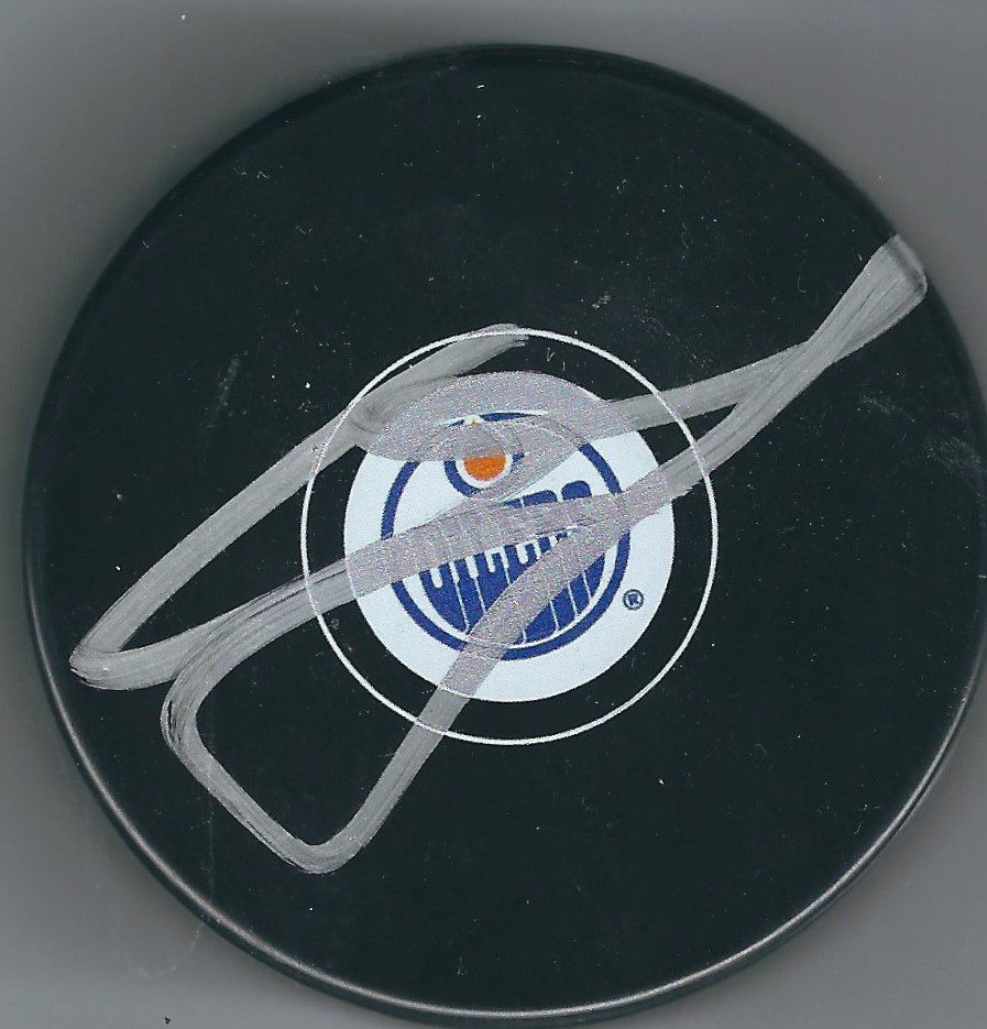 Autographed NAIL YAKUPOV Edmonton Oilers Hockey Puck
