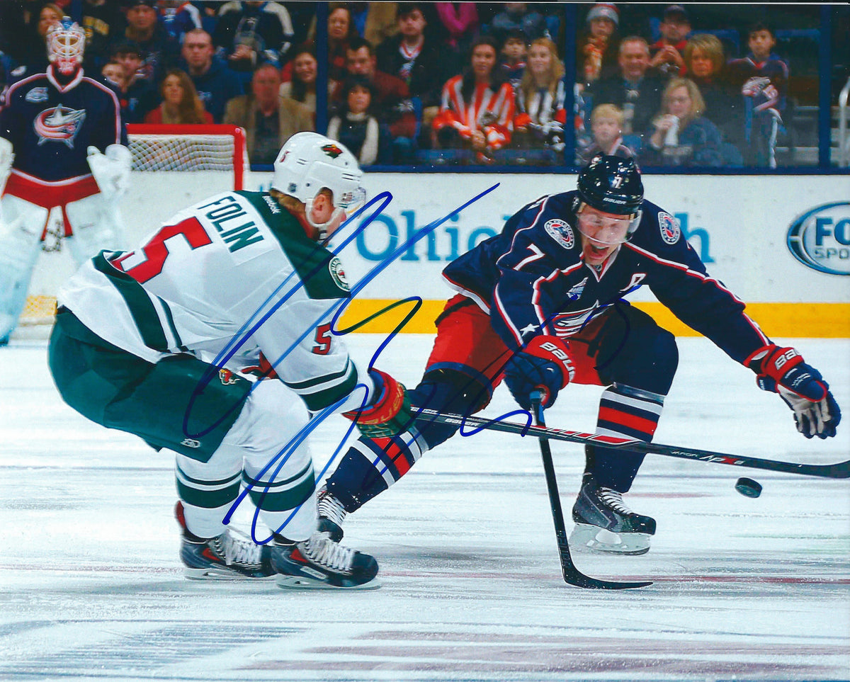 Autographed CHRISTIAN FOLIN 8X10 Minnesota Wild Photo